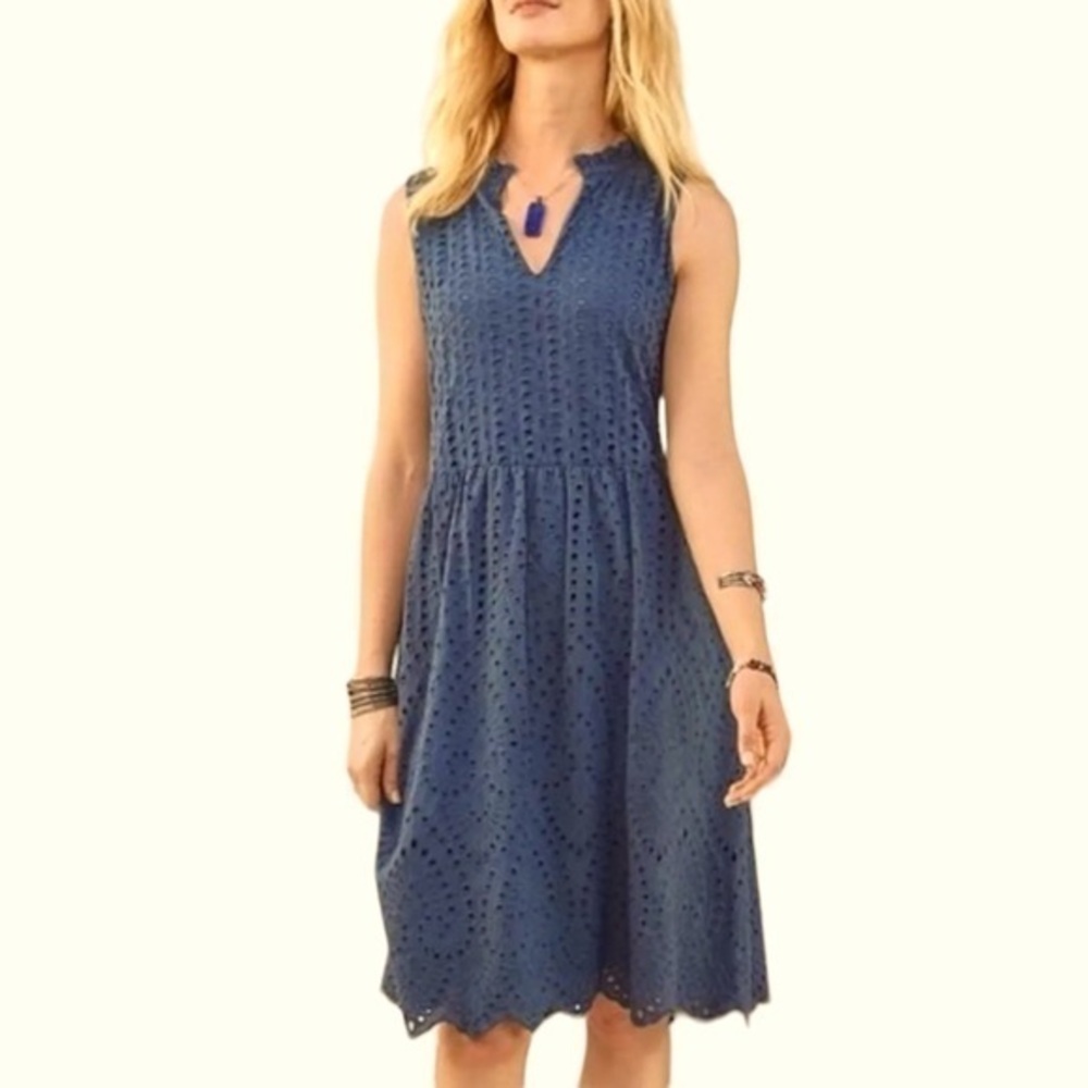 Sundance Women’s Blue Eyelet Promise Dress Size M